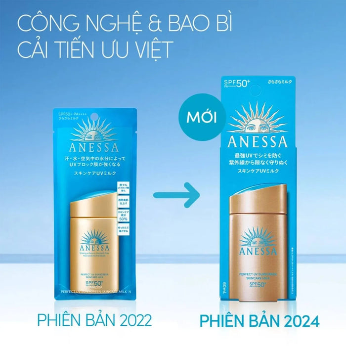 Kem Chống Nắng Anessa Perfect UV Sunscreen Skincare Milk SPF 50+ 60ml