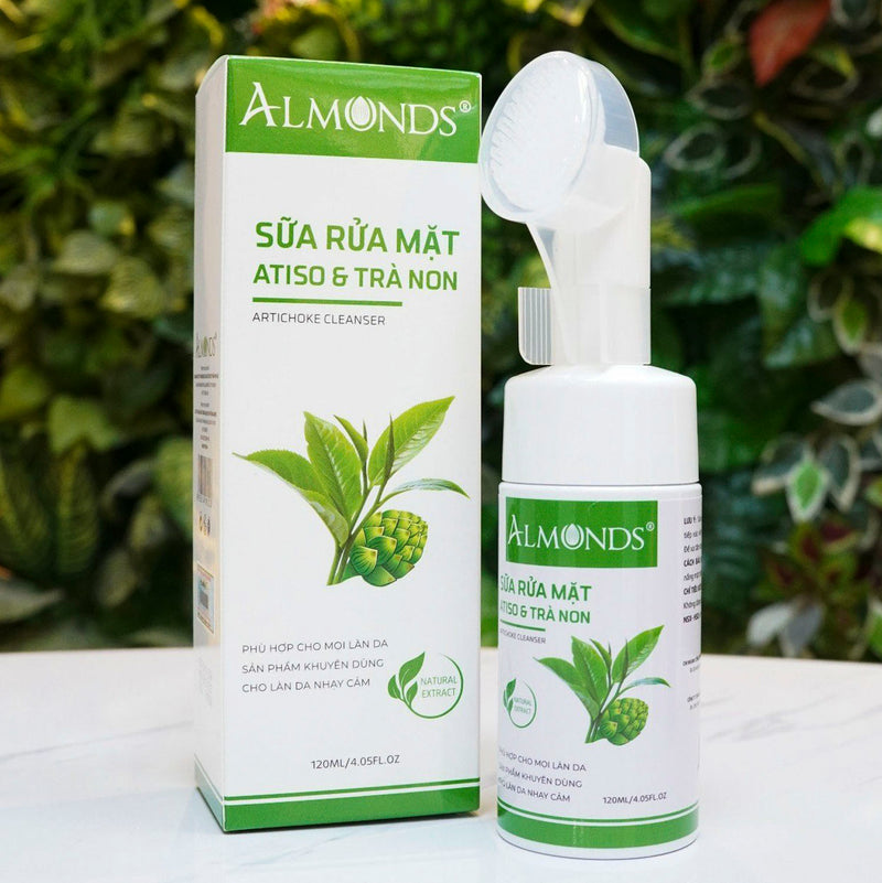 Sữa Rửa Mặt Almonds Atiso và Trà Non 120ml