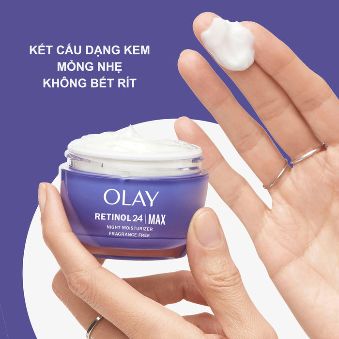 Kem Dưỡng Ẩm Olay Retinol 24 Max Night Hydrating Moisturizer 48g