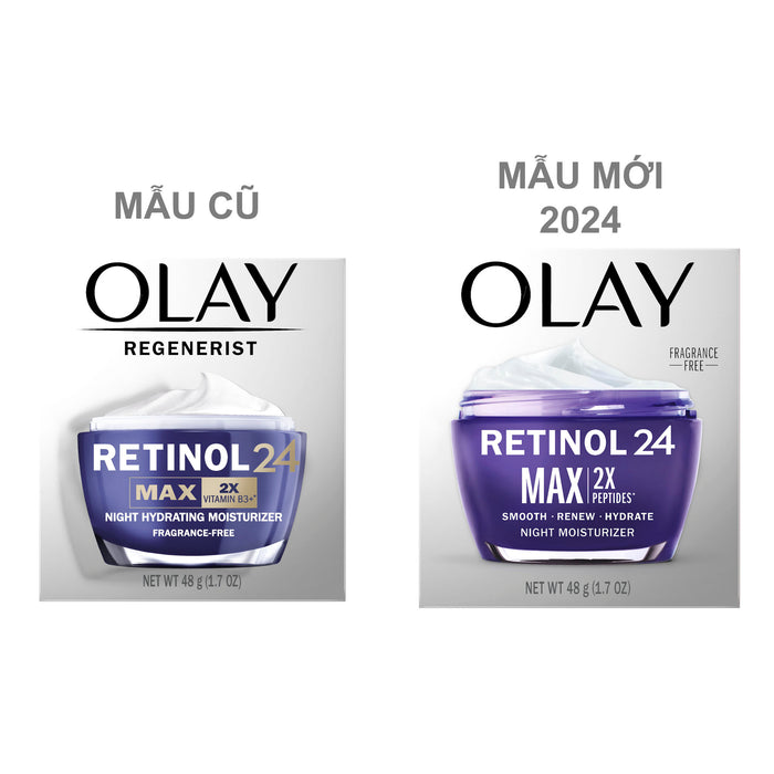 Kem Dưỡng Ẩm Olay Retinol 24 Max Night Hydrating Moisturizer 48g