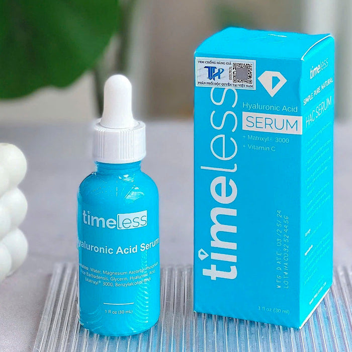 Serum Timeless Hyaluronic Acid + Vitamin C Cấp Ẩm Sáng Da 30ml