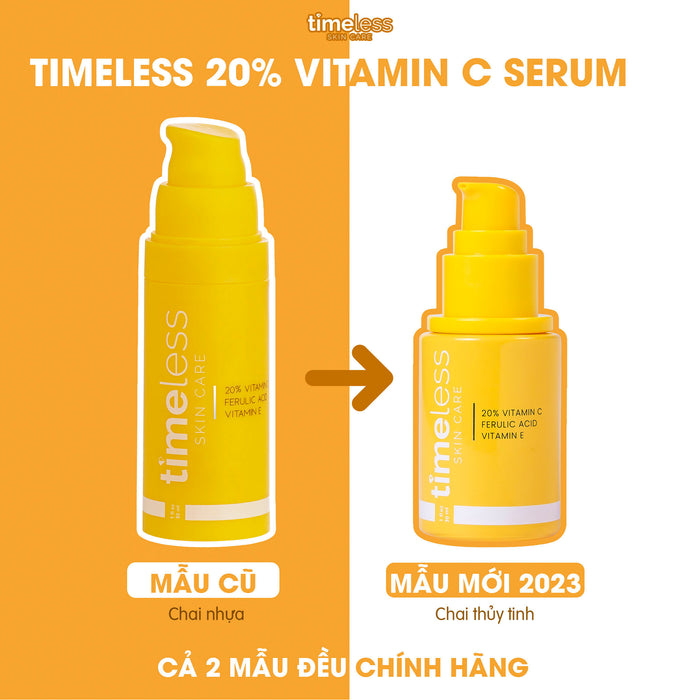 Serum Timeless 20% Vitamin C + E Ferulic Acid Sáng Da Mờ Thâm