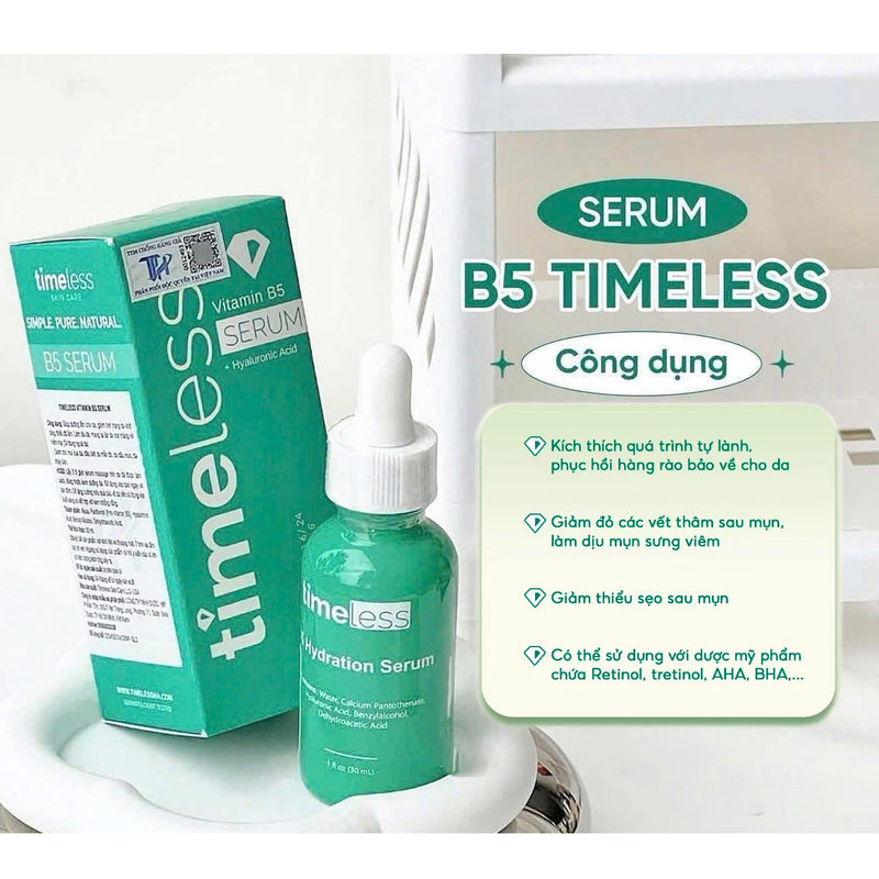 Serum Timeless B5 Hyaluronic Acid Phục Hồi Da 30ml
