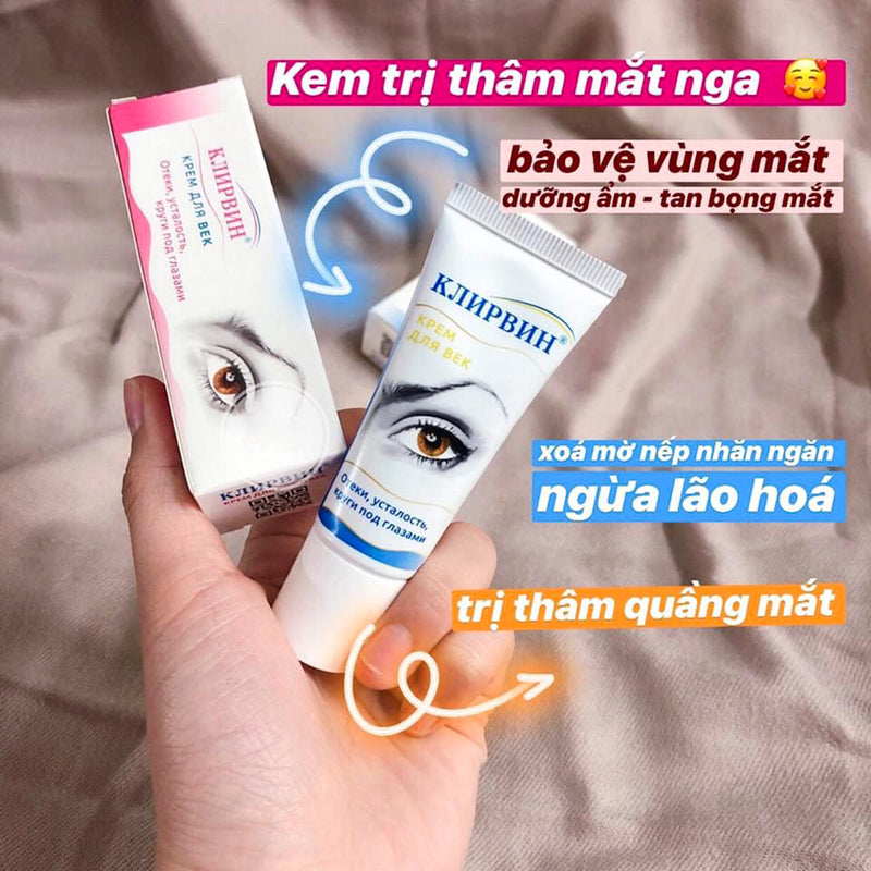 Kem Giảm Thâm Mắt Klirvin Kpem từ Nga 20g