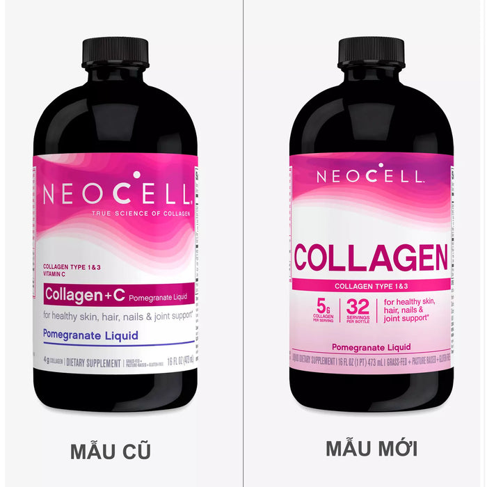 Nước Collagen Lựu Neocell Collagen+C Pomegranate Liquid 473ml