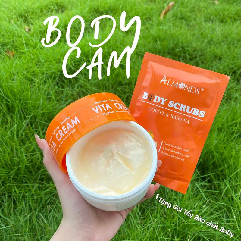 Kem Dưỡng Trắng Body Almonds Vita C Cream 150g