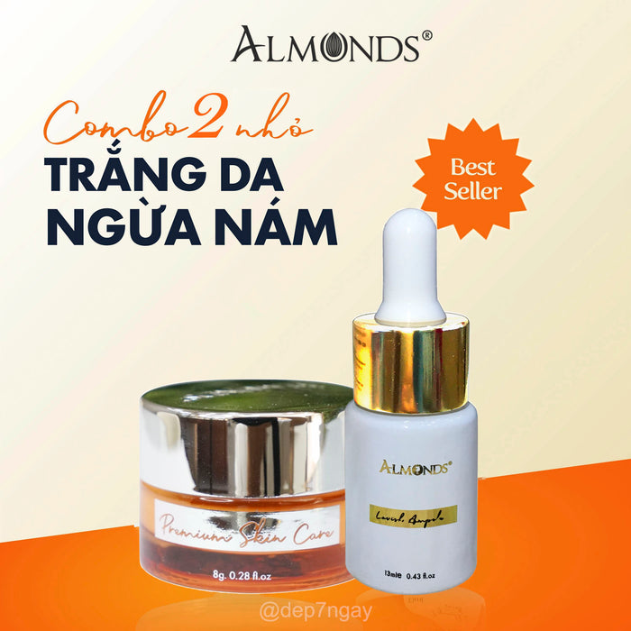 Combo Trắng Da Ngừa Nám Almonds 2 Món Mini