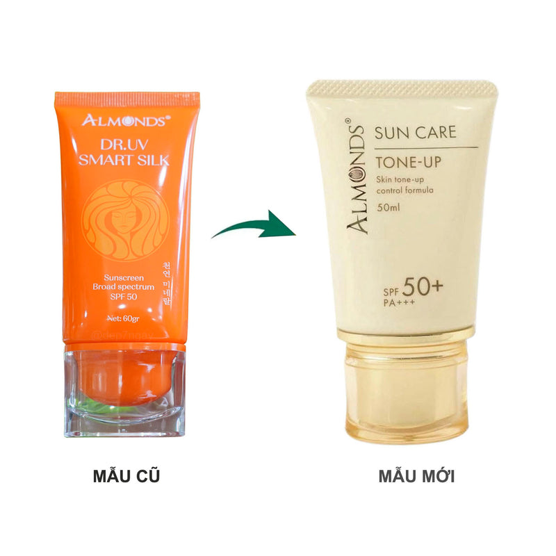 Kem Chống Nắng Nâng Tone Almonds SPF 50+ 50ml