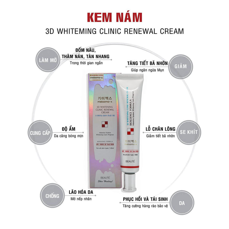 Kem Mờ Nám Melasma-x 3D Whitening Clinic Cream 40ml