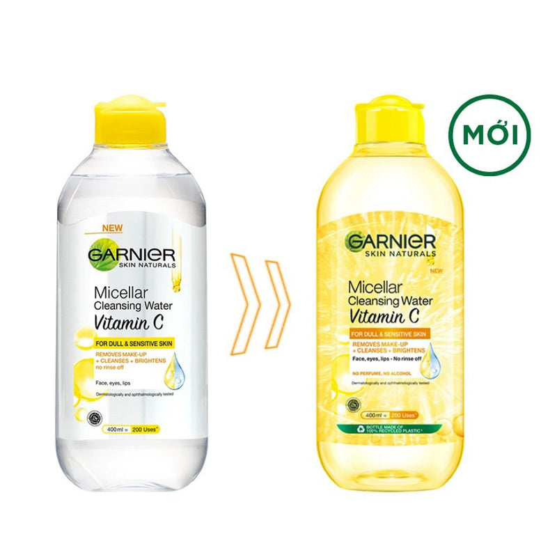 Nước Tẩy Trang Garnier Vitamin C Làm Sáng Da 400ml