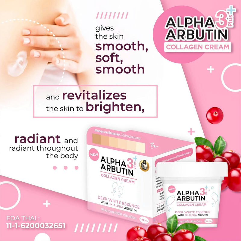 Kem Dưỡng Trắng Alpha Arbutin 3 Plus Collagen Cream 100g