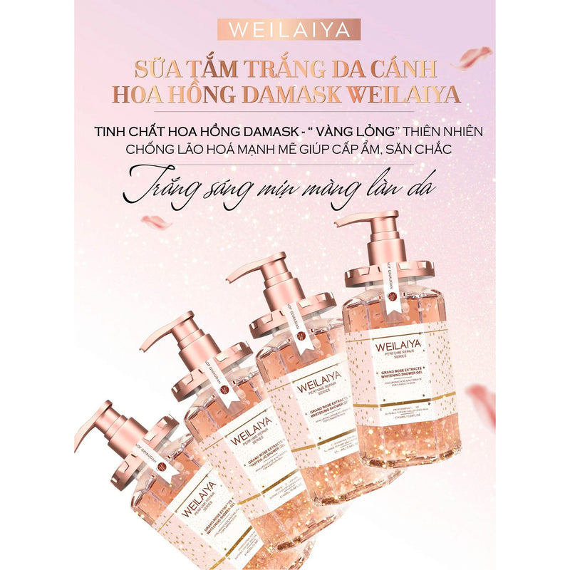 Sữa Tắm Trắng Da Weilaiya Grand Rose Extracts Whitening Shower Gel 450ml