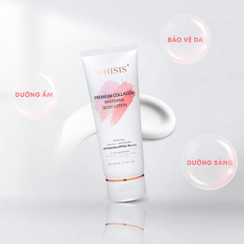 Kem Dưỡng Thể Trắng Da Whisis Premium Glutathione 200ml