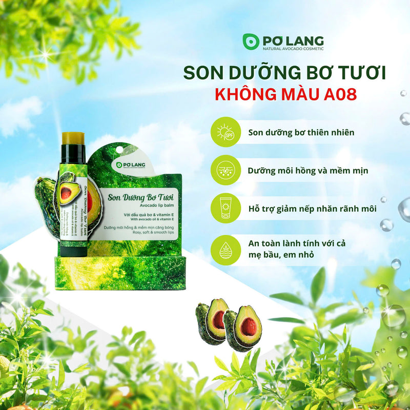 Son Dưỡng Pơ Lang Từ Trái Bơ Tươi 5g - A08 Không Màu