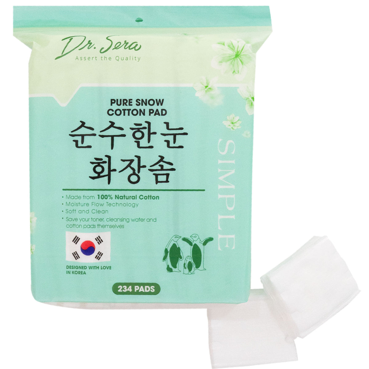 Bông Tẩy Trang Dr.Sera Pure Snow Cotton Pad 234 Miếng