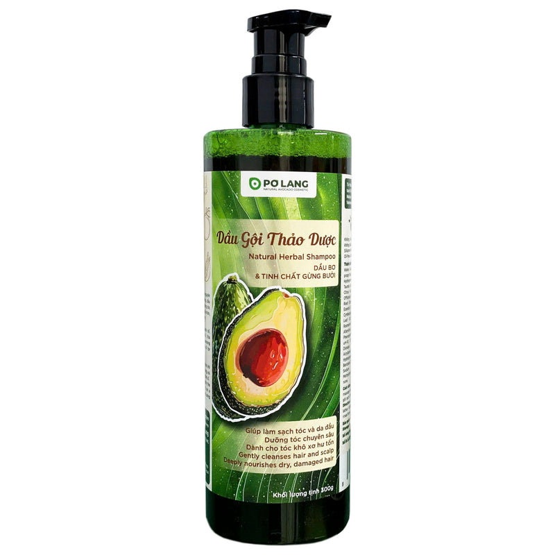 Dầu Gội Thảo Dược Pơ Lang từ Bơ Gừng 300ml