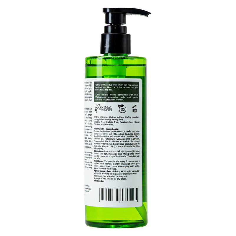 Sữa Tắm Bơ Bạc Hà Pơ Lang 300ml