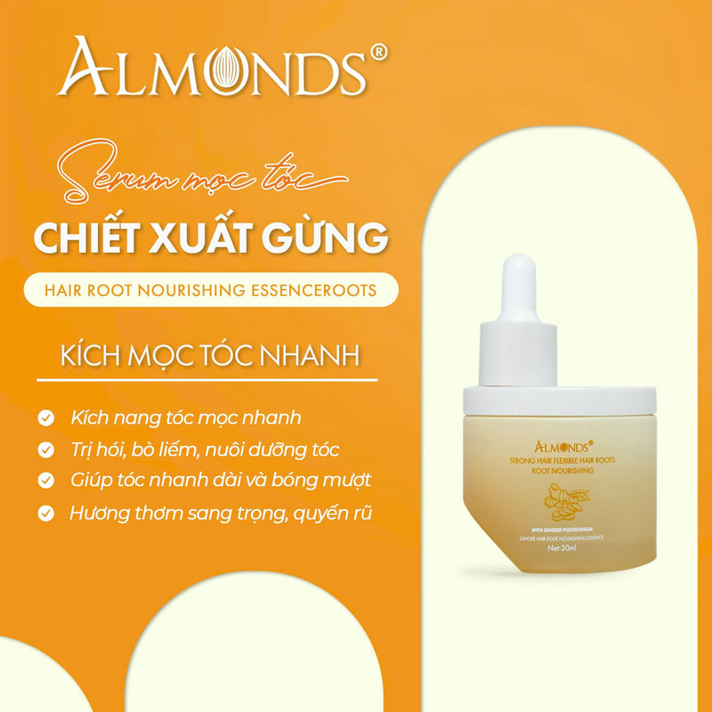Serum Mọc Tóc Almonds Chiết Xuất Gừng 30ml