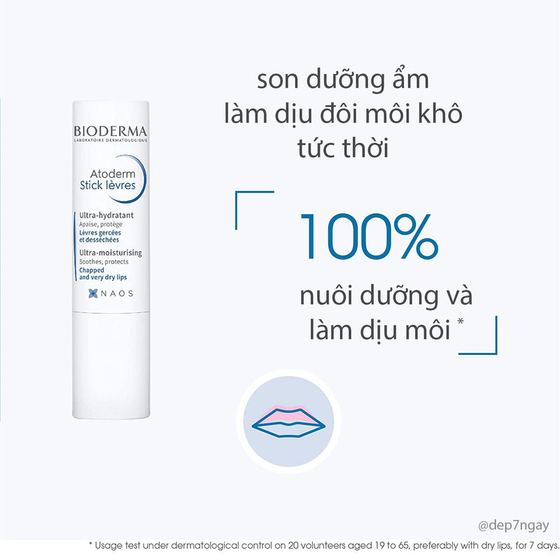 Son Dưỡng Môi Bioderma Atoderm Lip Stick 4g