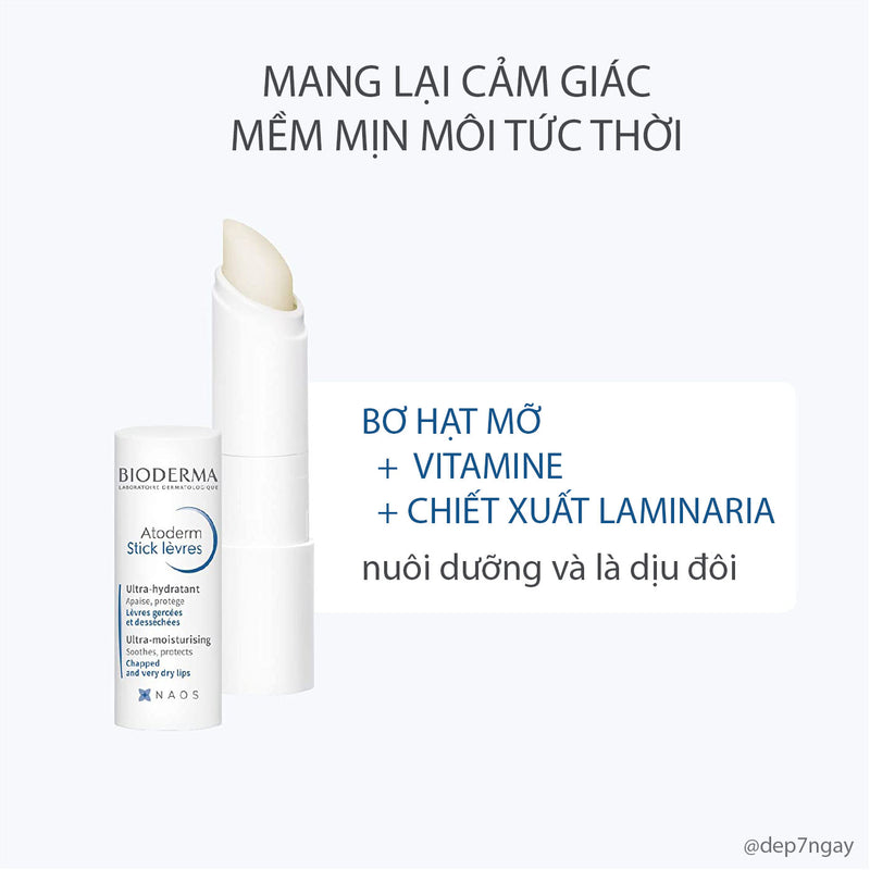 Son Dưỡng Môi Bioderma Atoderm Lip Stick 4g