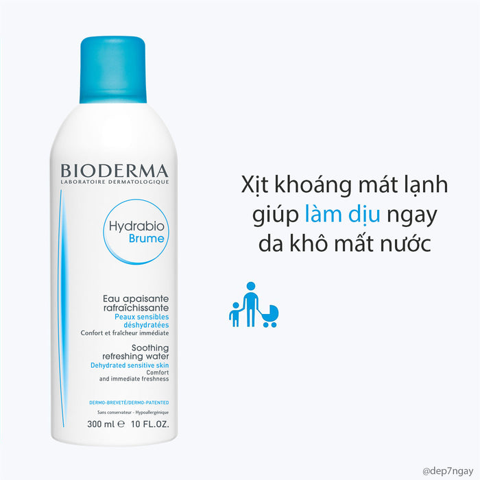 Xịt Khoáng Bioderma Hydrabio Brume 300ml