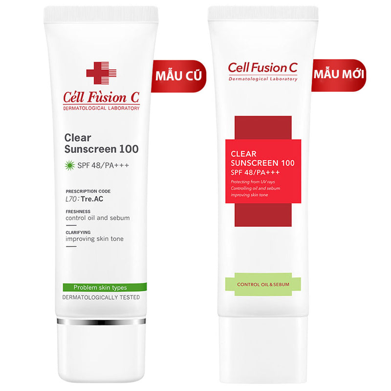 Kem Chống Nắng Cell Fusion C Clear Sunscreen 100 SPF 48+ Cho Da Dầu Mụn 50ml