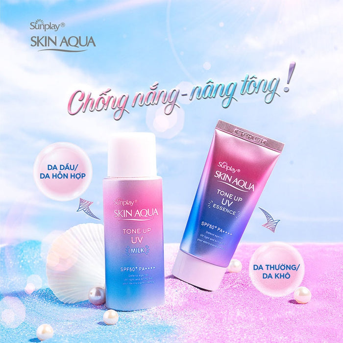 Kem Chống Nắng Sunplay Skin Aqua Tone Up UV Milk SPF 50+ 50g - Nâng Tông, Cho Da Dầu
