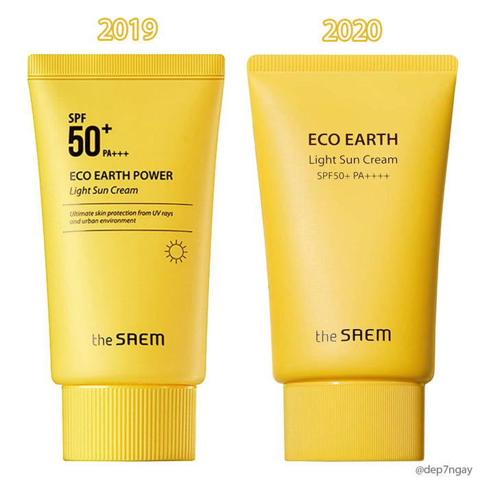 Kem Chống Nắng The Saem Eco Earth Light Sun Cream SPF 50+ 50g - Cho Da Dầu