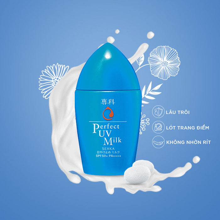 Kem Chống Nắng Senka Perfect UV Milk SPF 50+ 40ml - Dạng Sữa, Cho Da D— dep7ngay