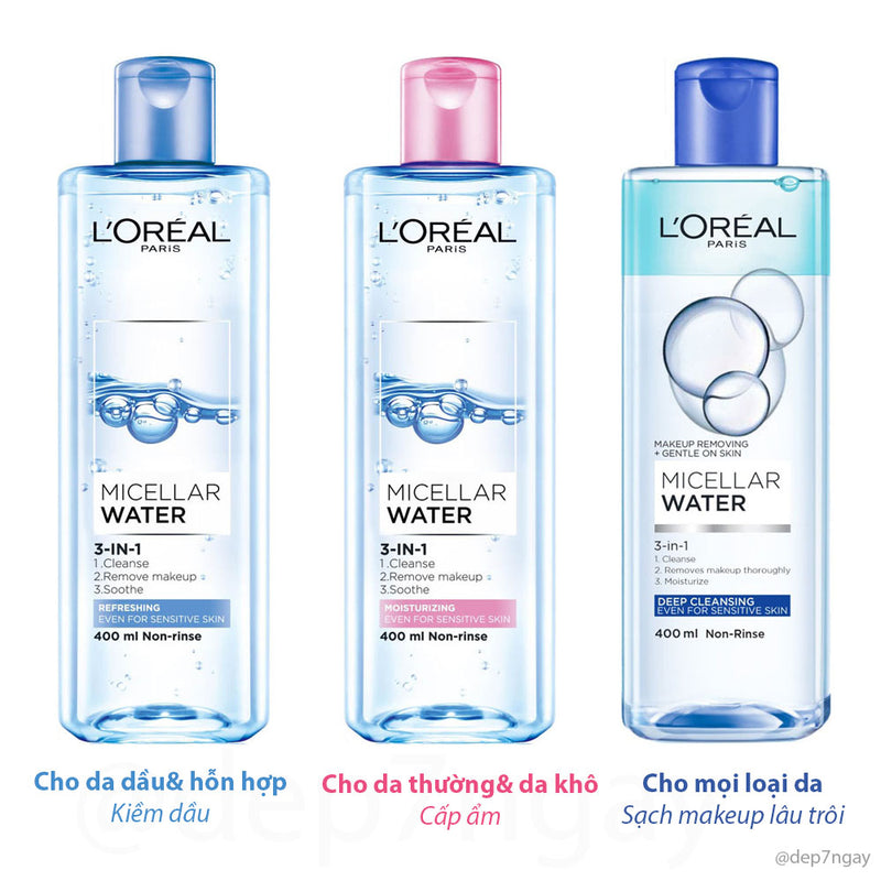 Nước Tẩy Trang L'Oreal Refreshing Cho Da Dầu 400ml