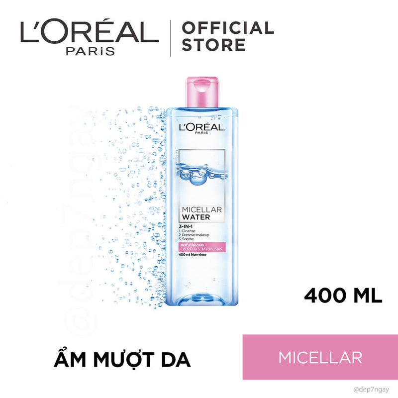 Nước Tẩy Trang L'Oreal Moisturizing Cho Da Khô& Da Thường 400ml