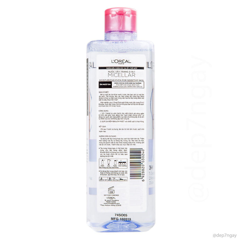 Nước Tẩy Trang L'Oreal Moisturizing Cho Da Khô& Da Thường 400ml