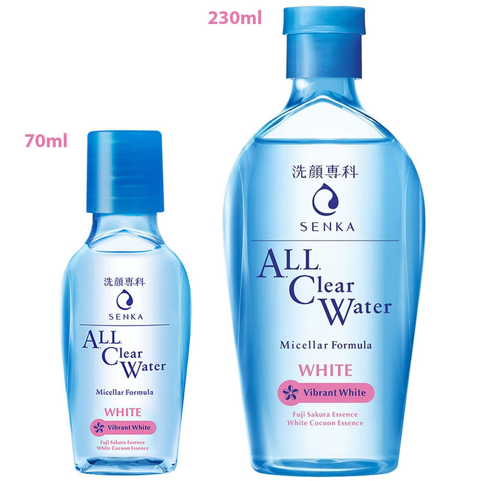 Nước Tẩy Trang Senka All Clear Water White - Không Cồn, Cho Da Nhạy Cảm, Màu Hồng