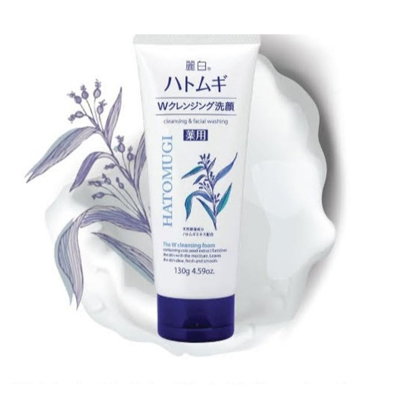 Sữa Rửa Mặt Ý Dĩ Hatomugi The W Cleansing Foam 130g