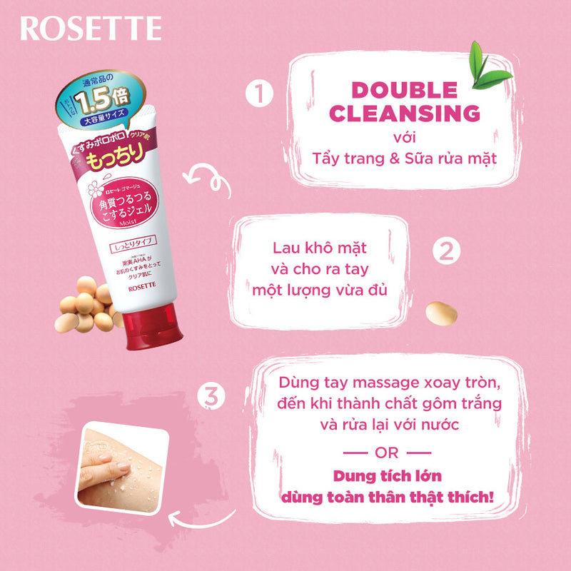 Tẩy Tế Bào Chết Rosette Peeling Gel Cho Da Khô