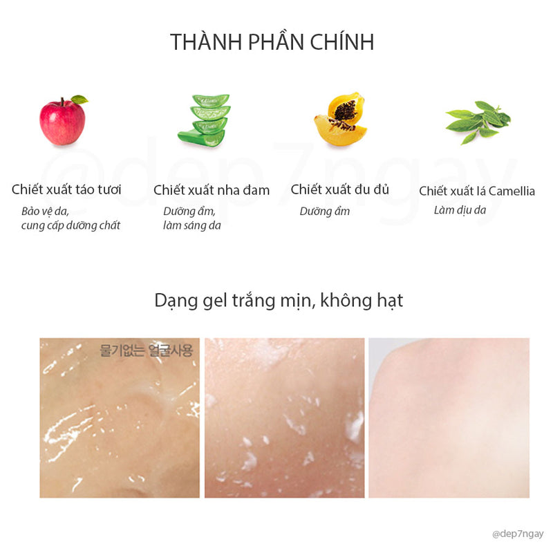 Tẩy Da Chết Arrahan Apple Peeling Gel 180ml - Táo Đỏ, Sáng Da