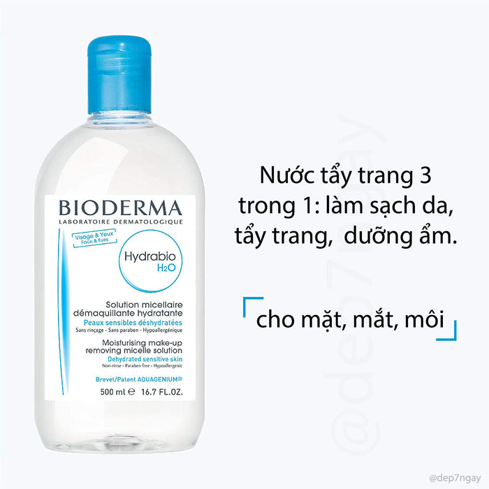 Nước Tẩy Trang Bioderma Hydrabio H2O Cho Da Khô