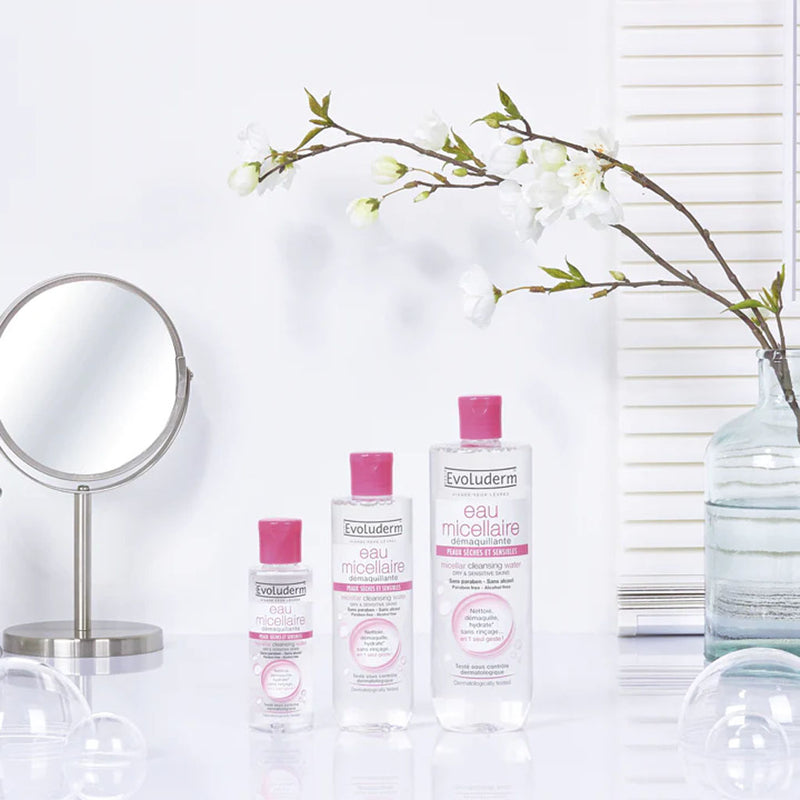 Nước Tẩy Trang Evoluderm Hồng Cho Da Khô Nhạy Cảm