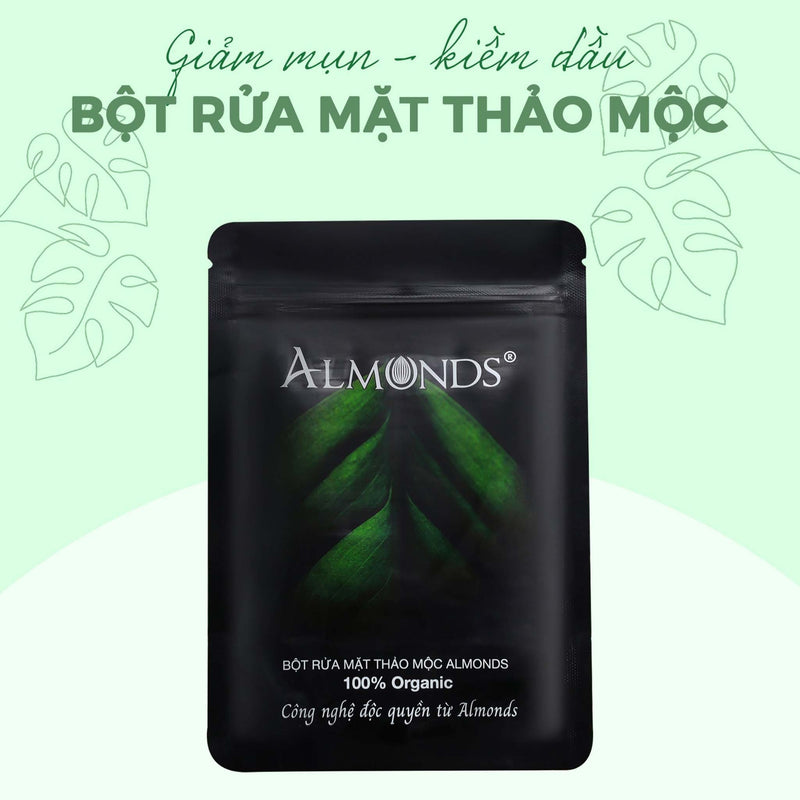 Bột Rửa Mặt Thảo Mộc Almonds Sạch Sâu Giảm Mụn 100g