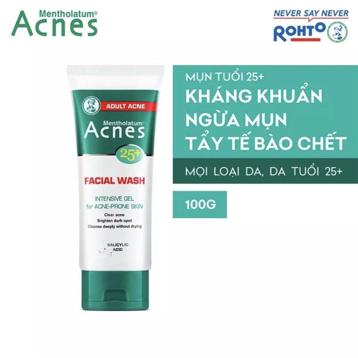 Sữa Rửa Mặt Acnes Facial Wash 25+ 100g - Cho Da Dầu, Ngăn Ngừa Mụn