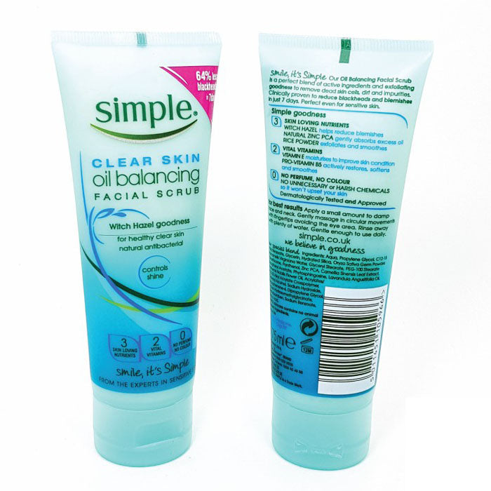 Tẩy Tế Bào Chết Simple Clear Skin Oil Balancing Facial Scrub 75ml