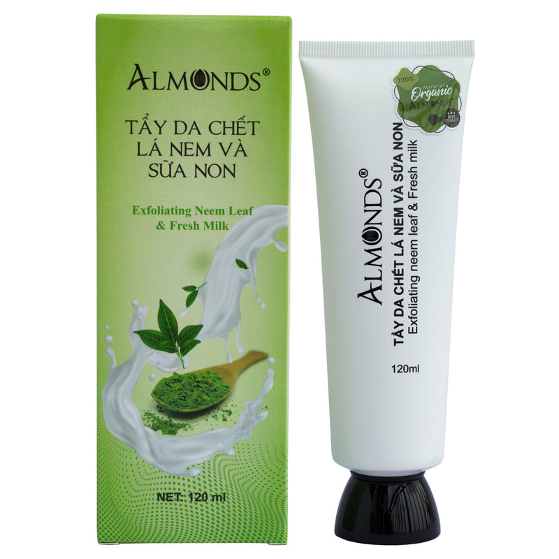 Tẩy Da Chết Lá Nem Và Sữa Non Almonds 120ml