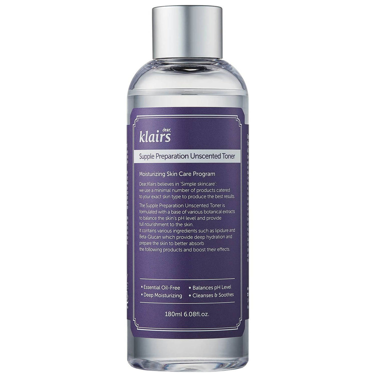 Nước Hoa Hồng Klairs Supple Preparation Unscented Toner 180ml