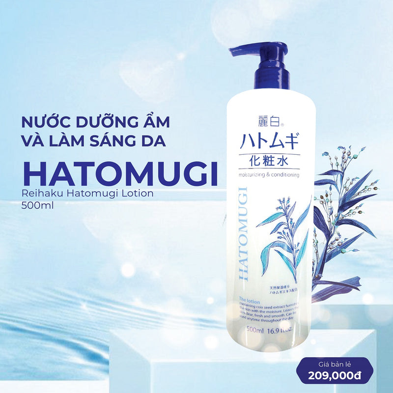 Nước Hoa Hồng Hatomugi Moisturizing & Conditioning 500ml