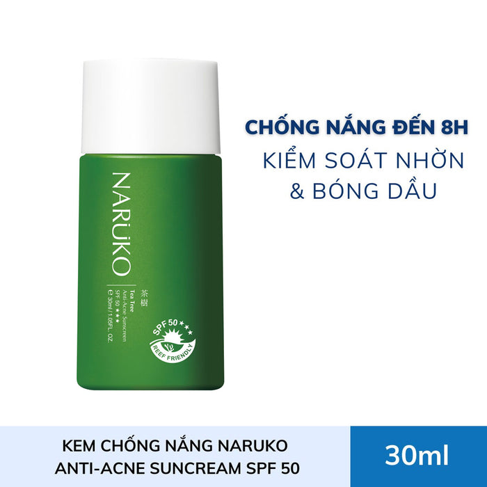 Kem Chống Nắng Naruko Tea Tree Anti-Acne Sunscreen SPF50+ 30ml