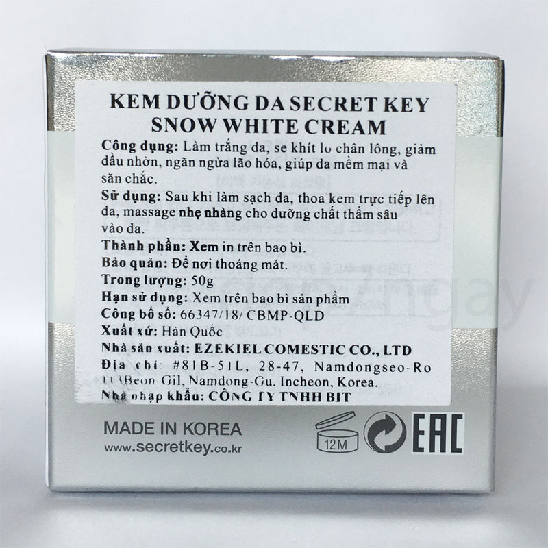 Kem Dưỡng Trắng Da Secret Key Snow White Cream 50g