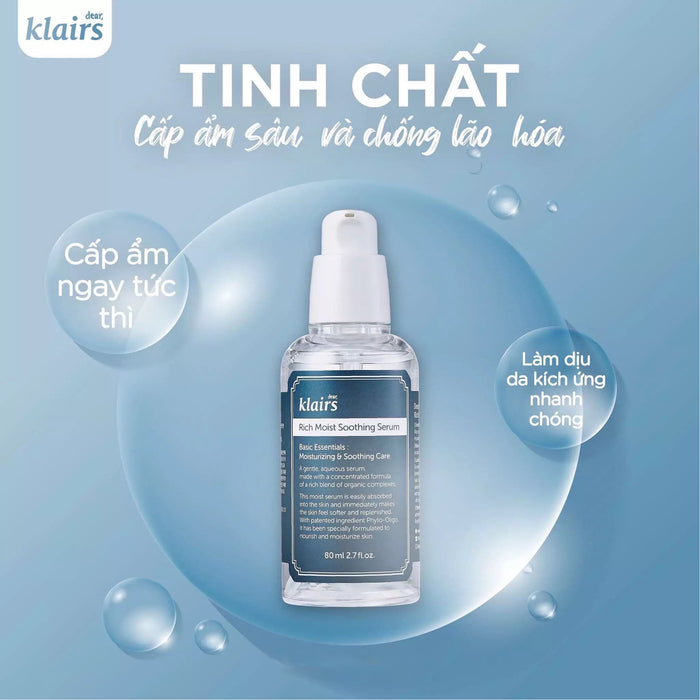 Serum Dưỡng Ẩm Klairs Rich Moist Soothing 80ml— dep7ngay