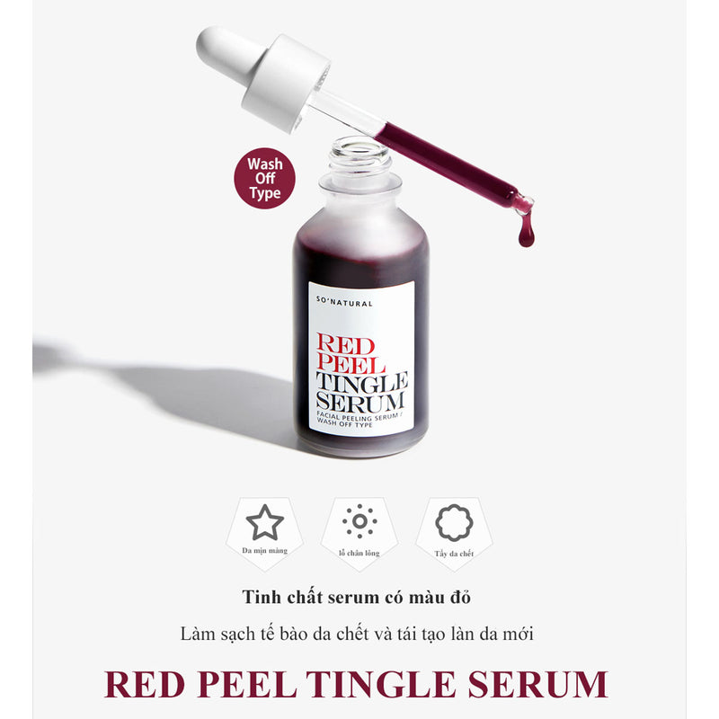 Tẩy Tế Bào Chết So'Natural Red Peel Tingle Serum