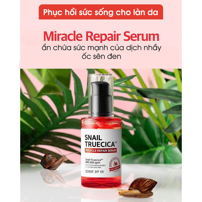 Serum Some By Mi Snail Truecica Miracle Repair 50ml - Phục Hồi Da, Mờ Sẹo Lõm
