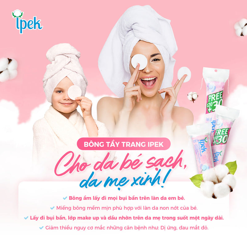 Bông Tẩy Trang Ipek Cotton Pads 150 Miếng